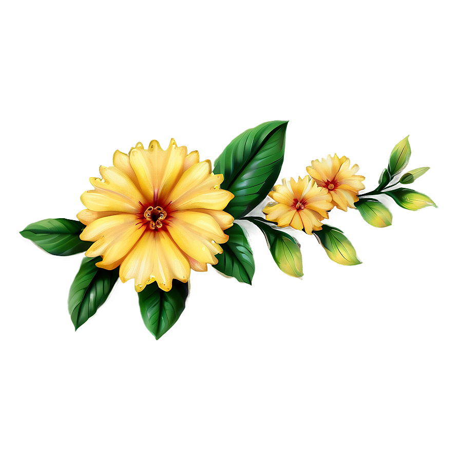 Yellow Floral Pattern Png 06122024