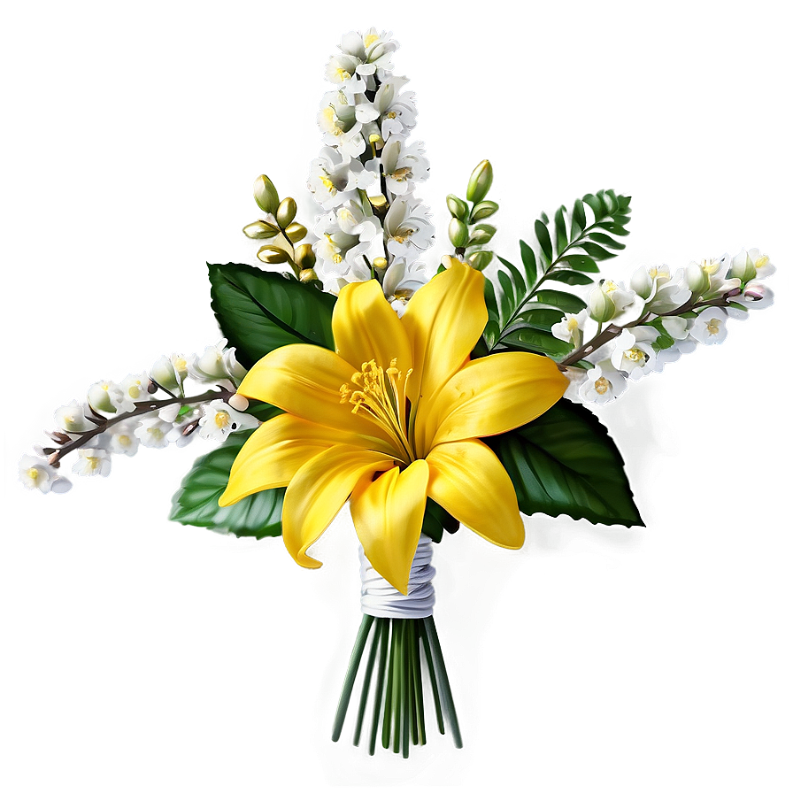 Yellow Flower Arrangement Png 06122024