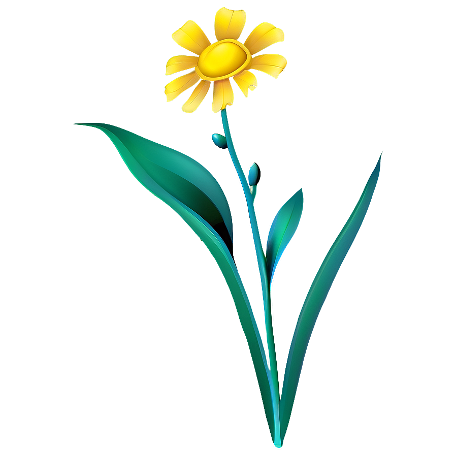 Yellow Flower Art Png 98