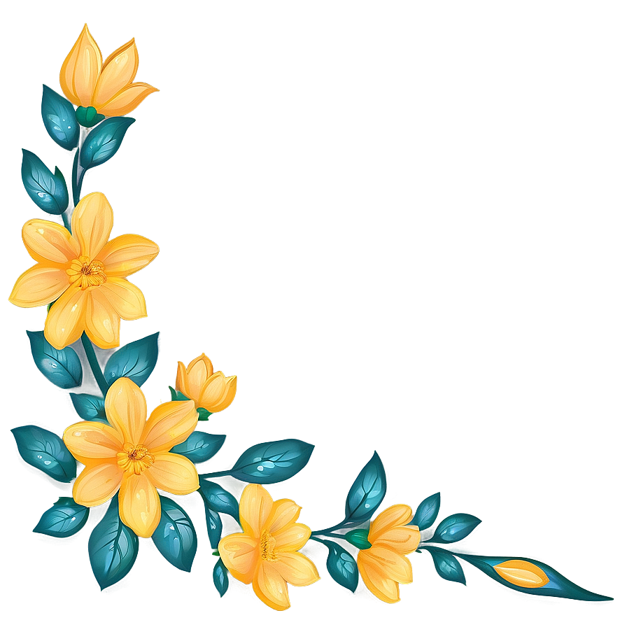 Yellow Flower Art Png Cih48