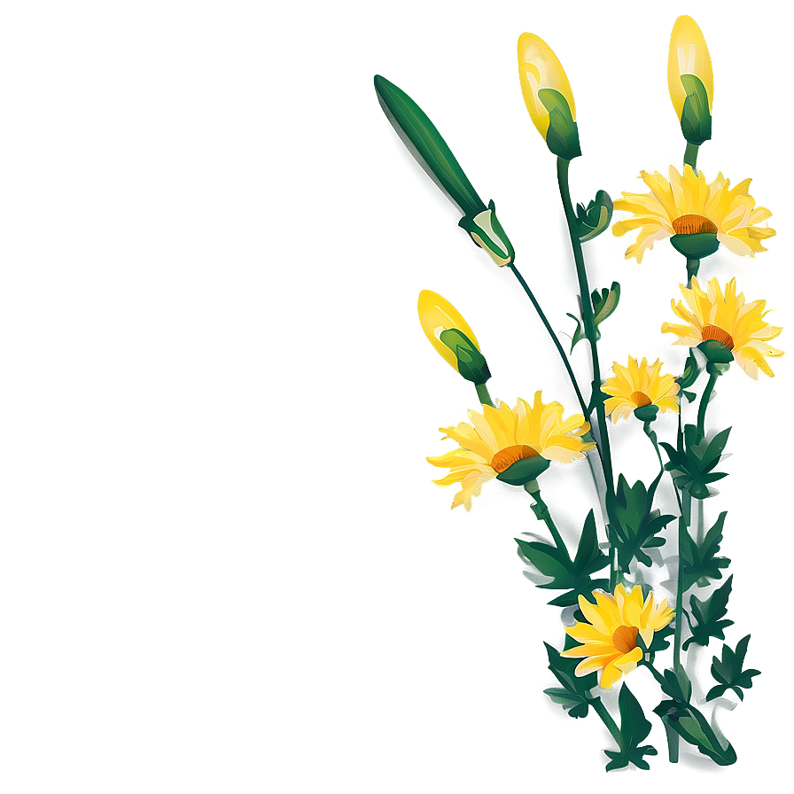 Yellow Flower Background Png Uey