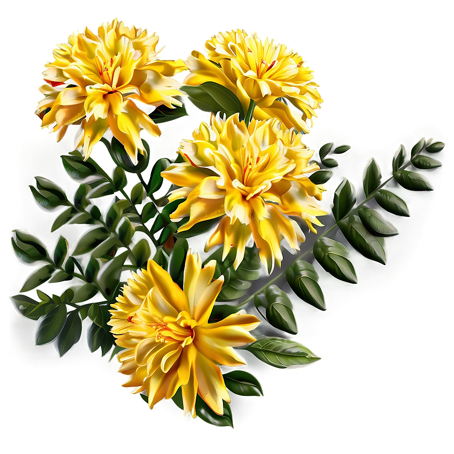 Yellow Flower Bush Png Fln