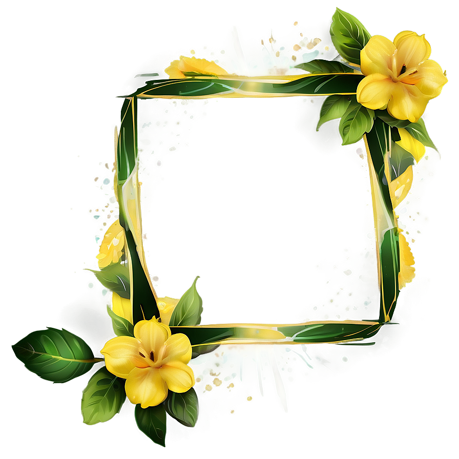 Yellow Flower Frame Png 93