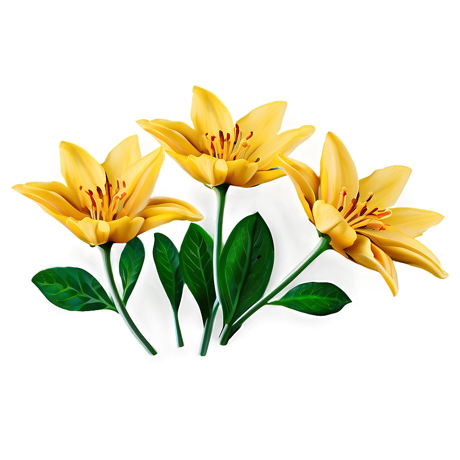 Yellow Flowers Png Wss