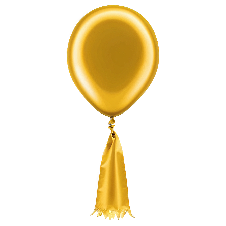 Yellow Foil Balloon Png 06262024