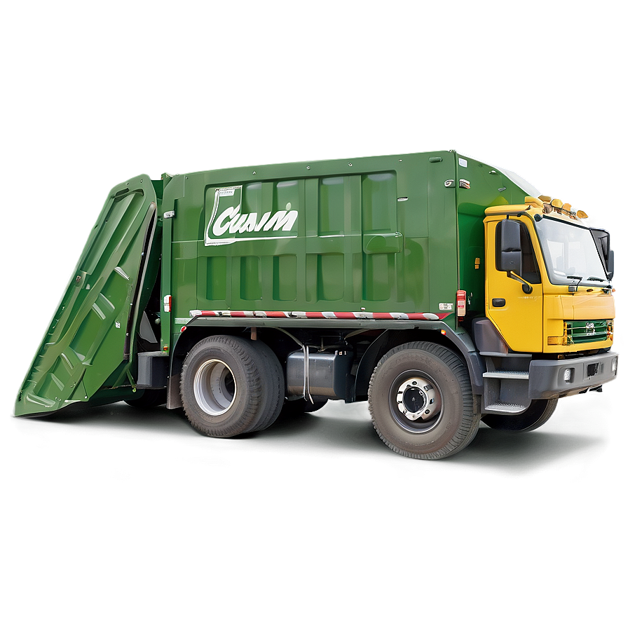 Yellow Garbage Truck Png 06202024