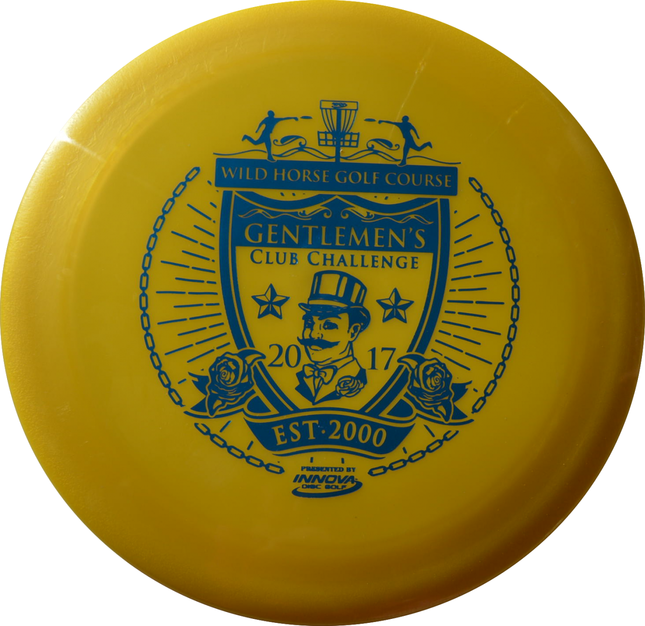 Yellow Gentlemens Club Challenge Frisbee