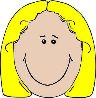 Yellow Haired Cartoon Face