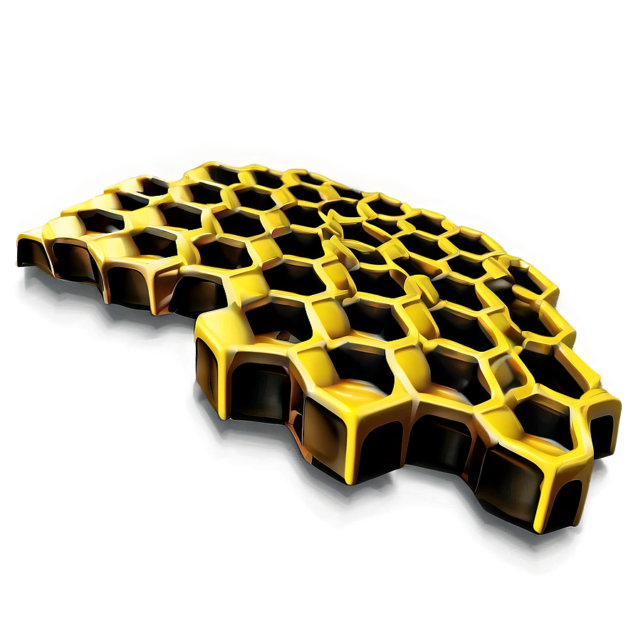 Yellow Honeycomb Structure Png 31