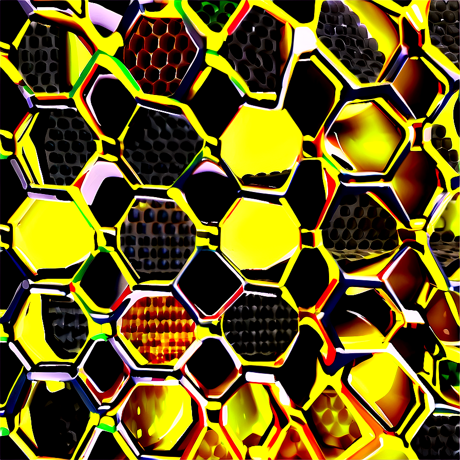 Yellow Honeycomb Structure Png Abq6