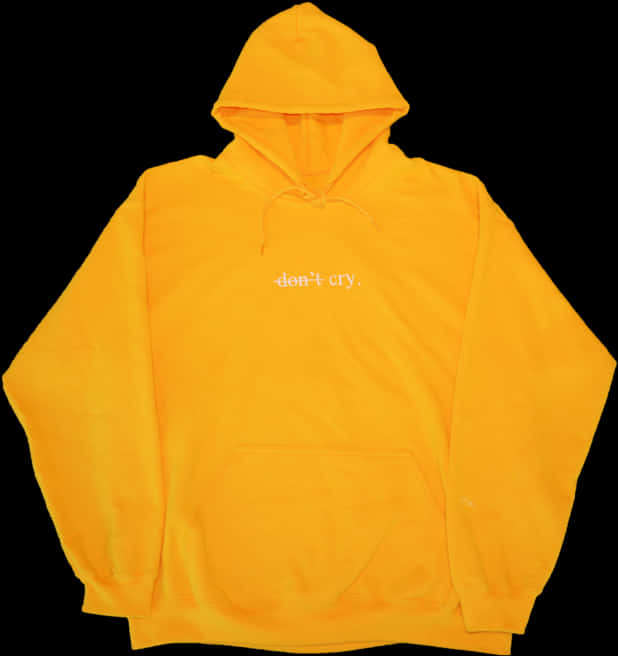 Yellow Hoodie Dont Cry