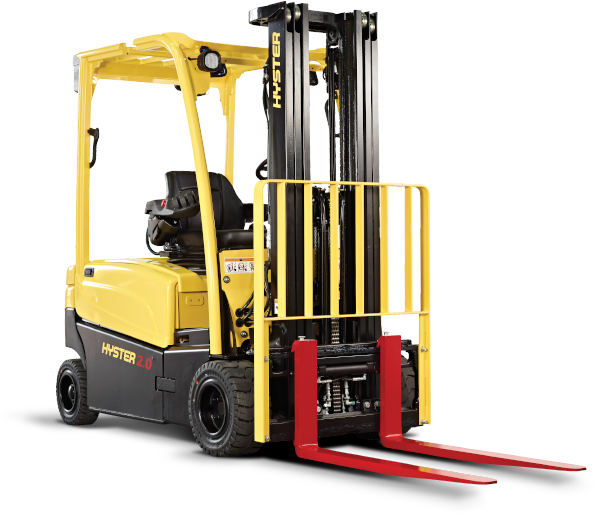 Yellow Hyster Forklift Side View