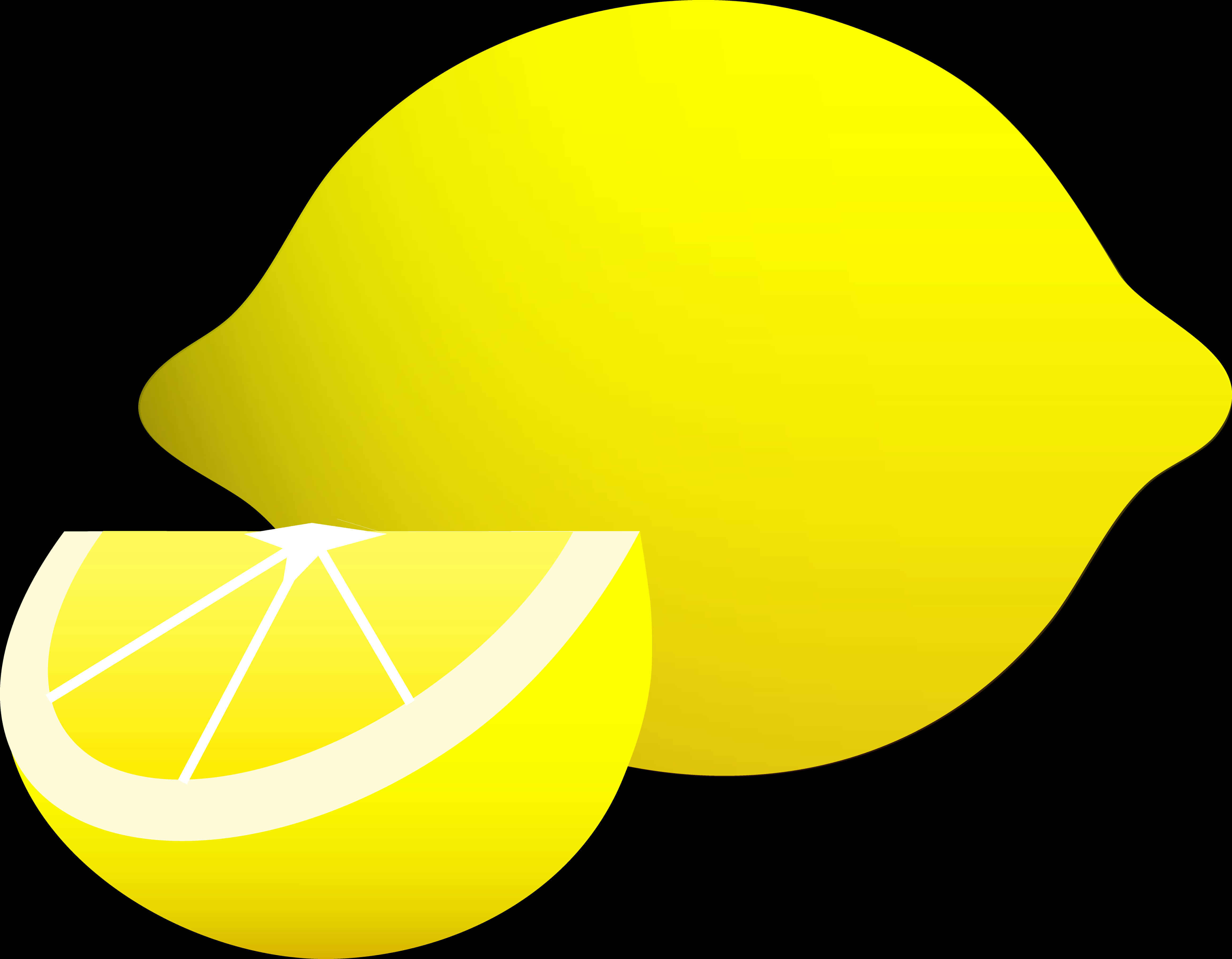 Yellow Lemonand Slice Graphic