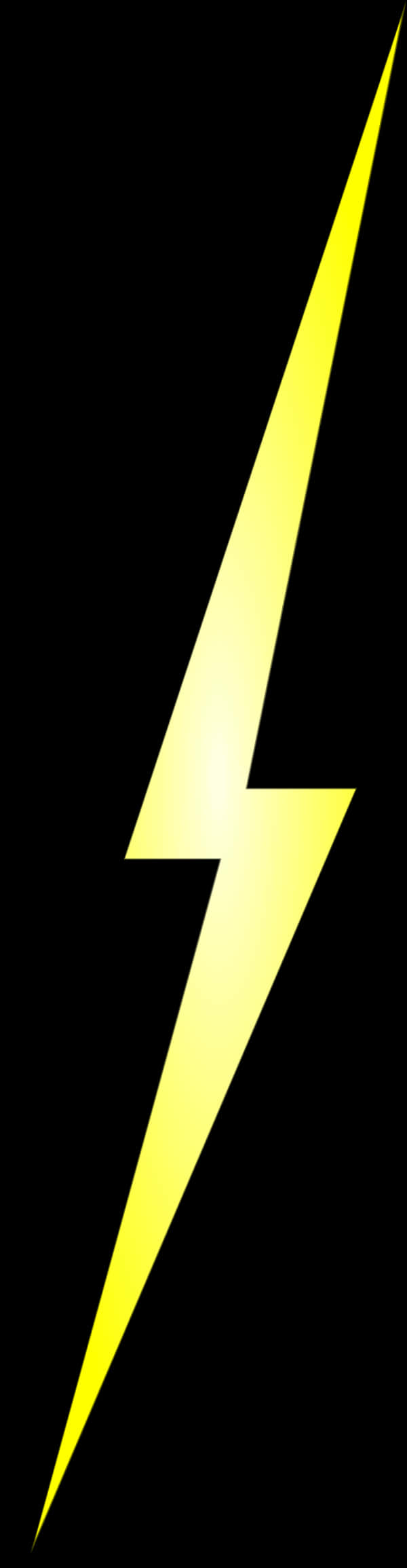 Yellow Lightning Bolt Black Background