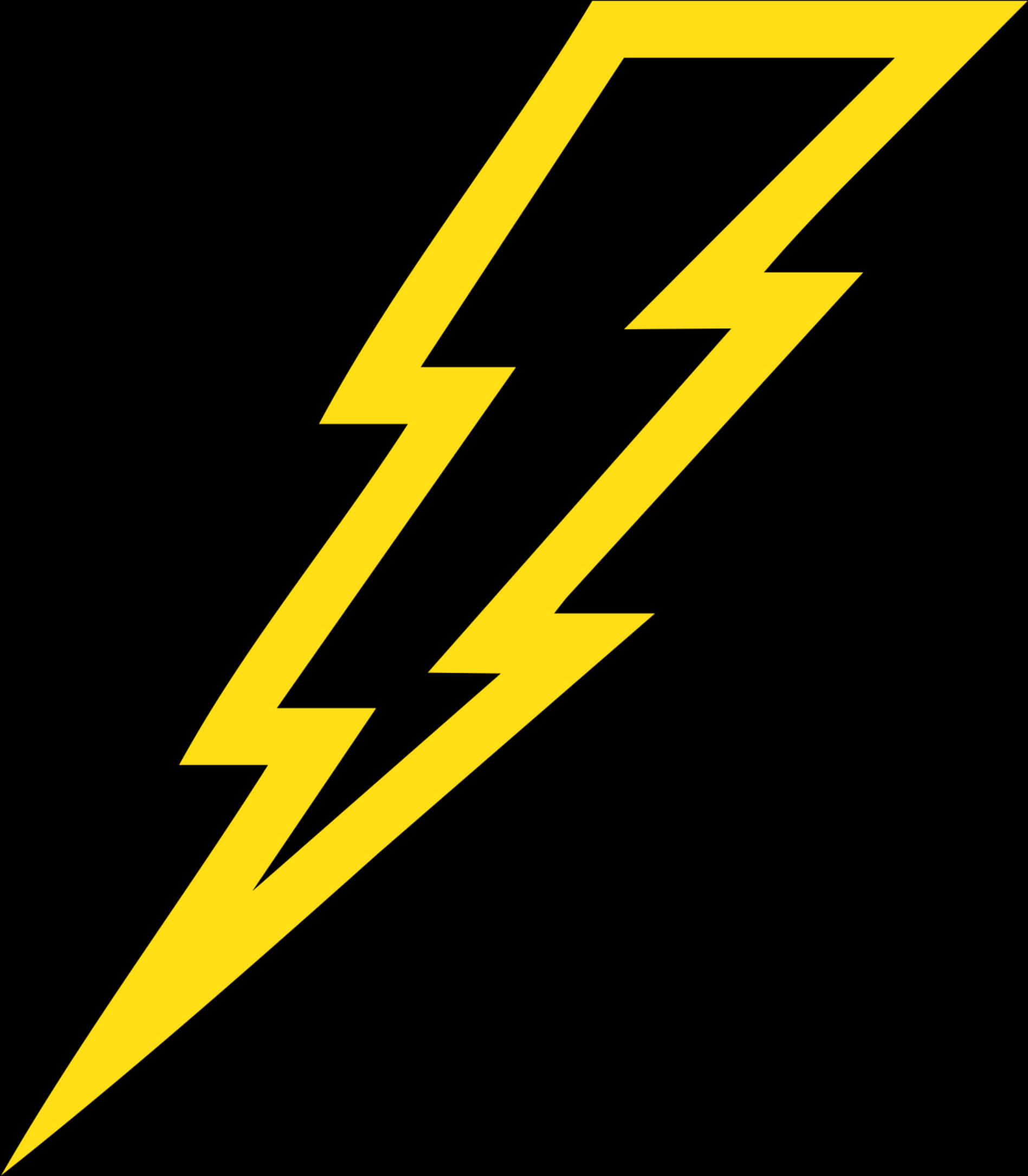 Yellow Lightning Bolt Graphic