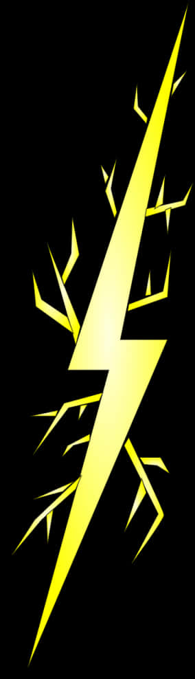 Yellow Lightning Bolt Graphic