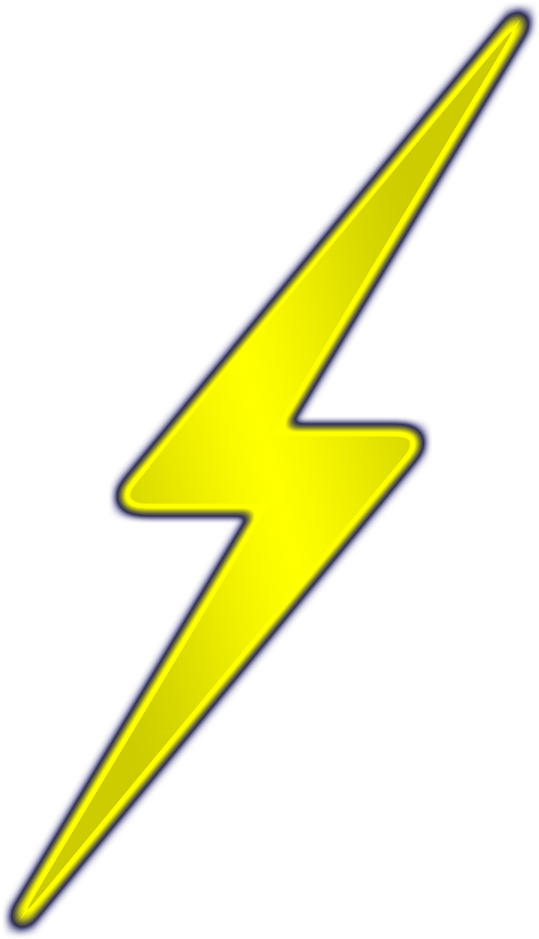 Yellow Lightning Bolt Graphic