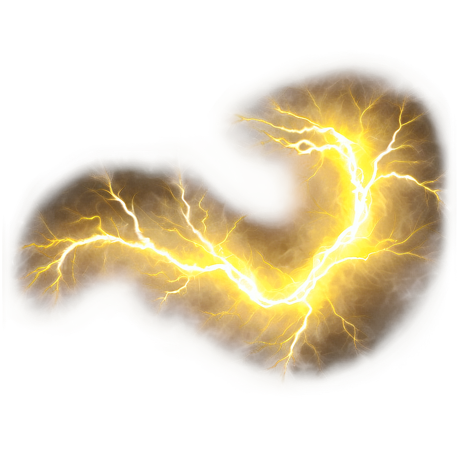 Yellow Lightning Wave Png 06132024