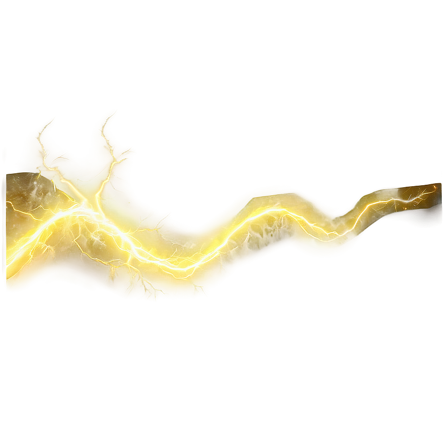 Yellow Lightning Wave Png 64