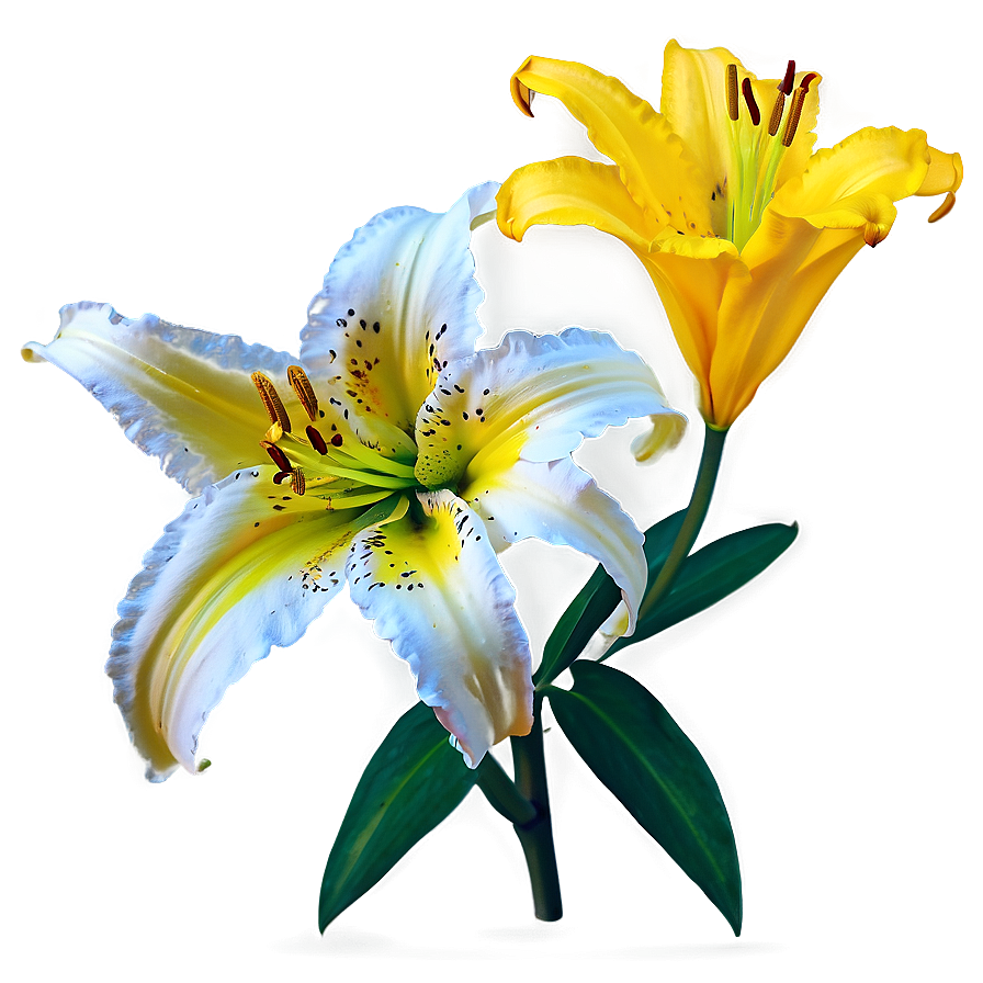 Yellow Lily Flower Png 13