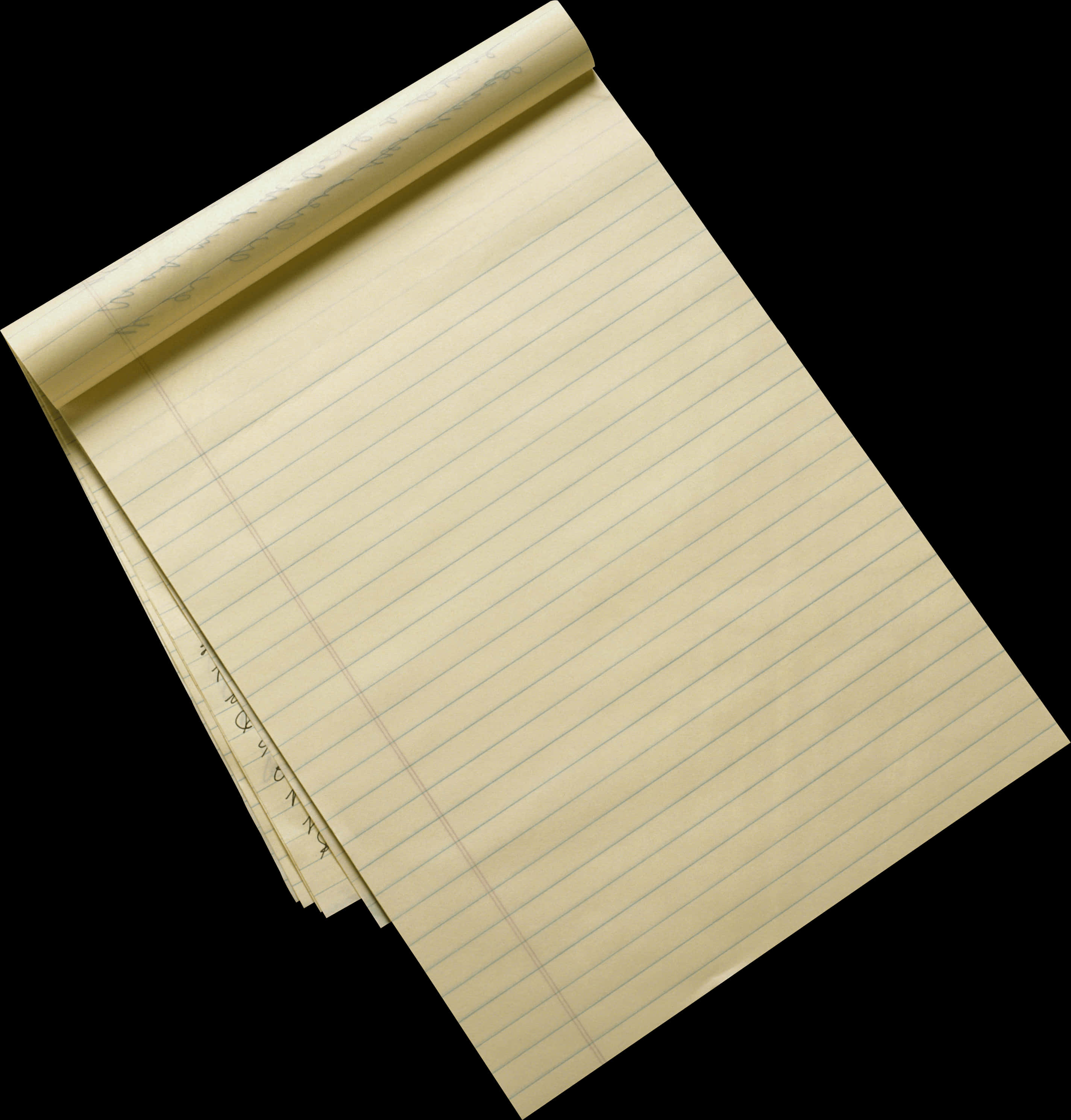 Yellow Lined Paper Pad