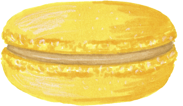 Yellow Macaron Illustration