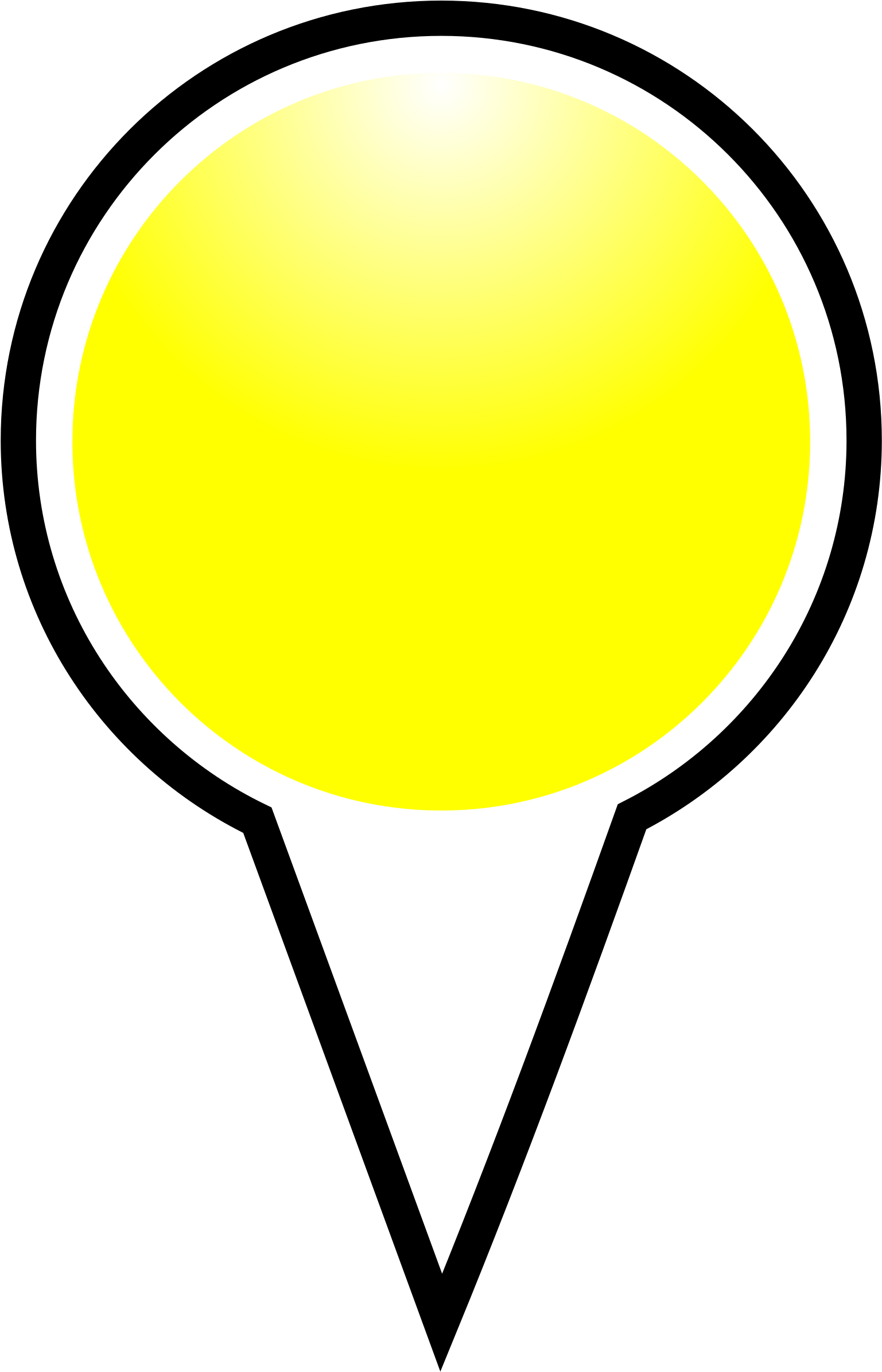 Yellow Map Pin Icon