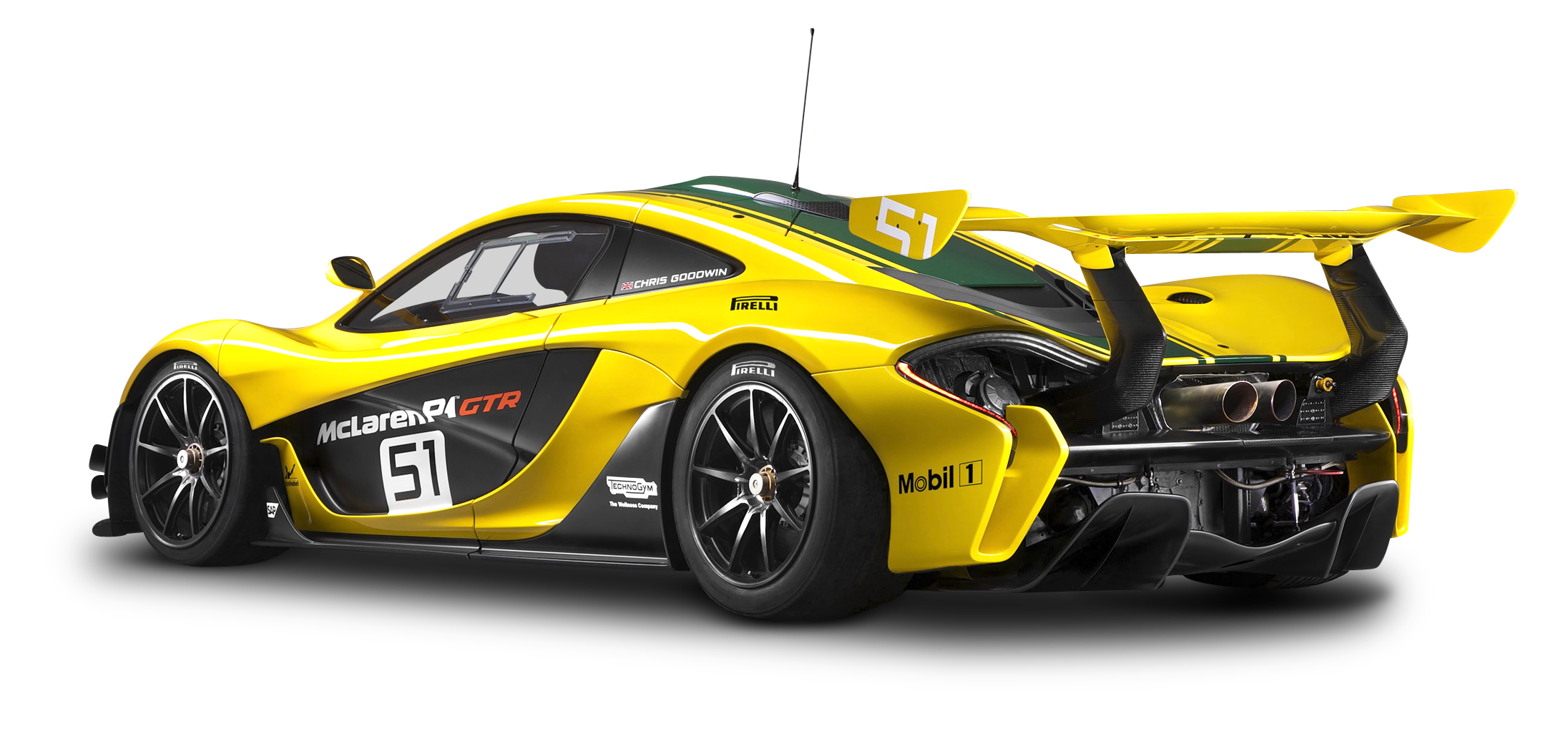 Yellow Mc Laren P1 G T R Side View