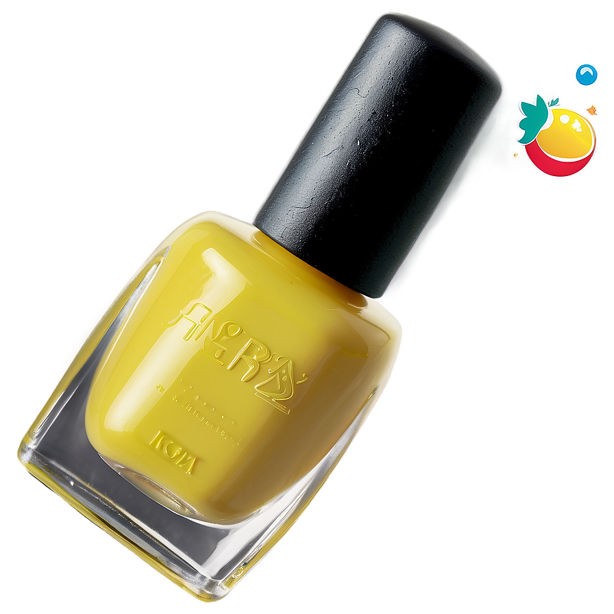 Yellow Nail Polish Bottle Png 06292024