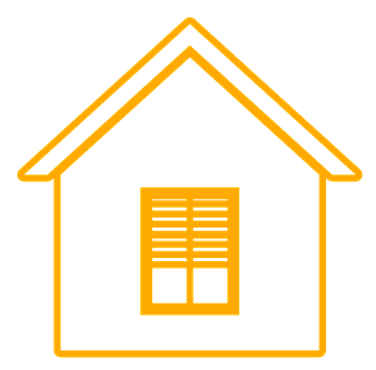 Yellow Outline House Icon