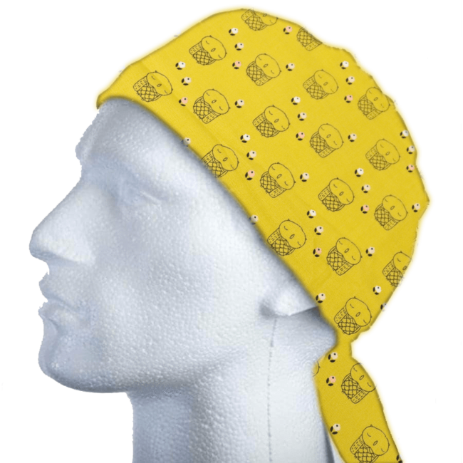 Yellow Patterned Head Bandana Mannequin