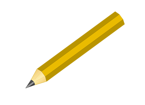 Yellow Pencil Black Background