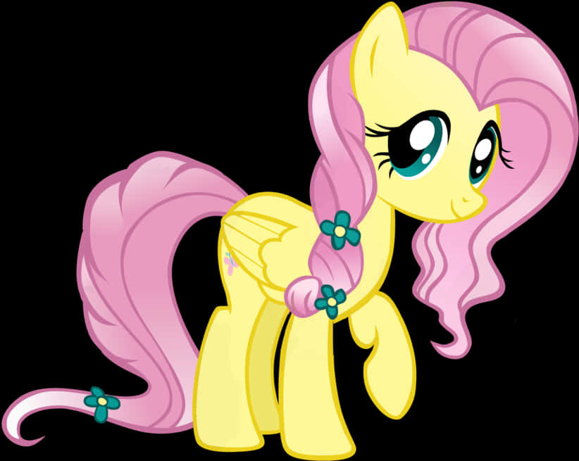 Yellow Pink Pony Vector