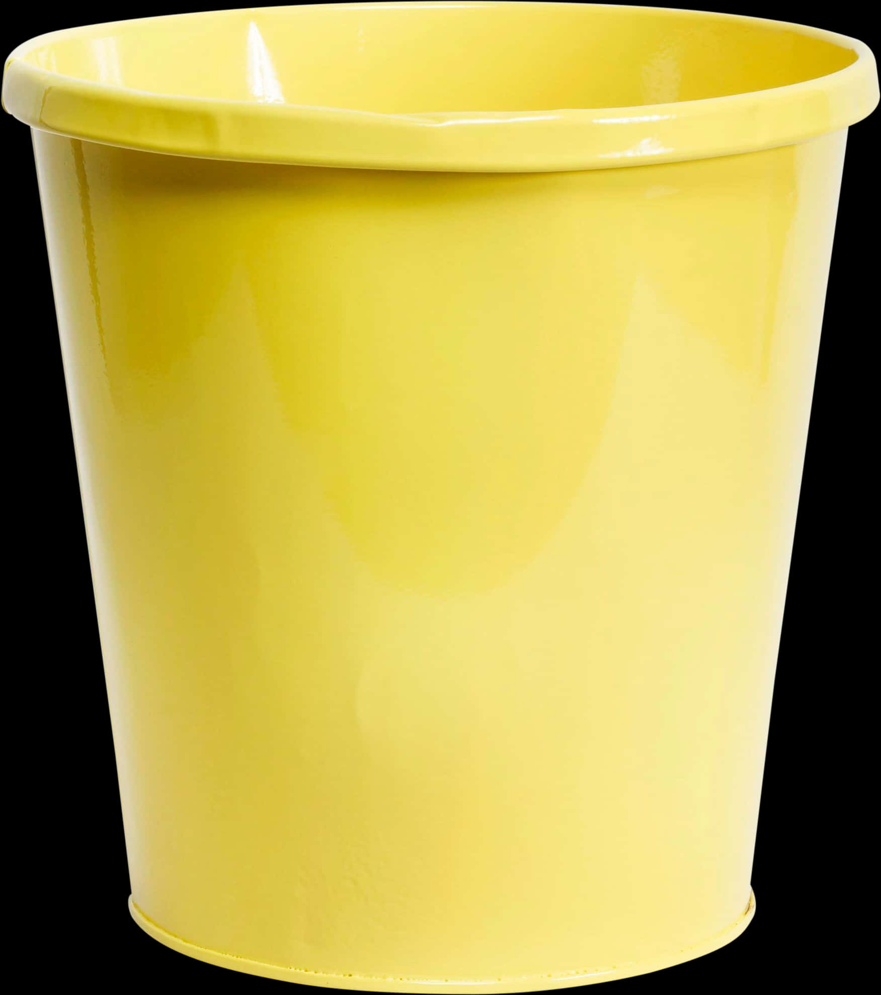 Yellow Plastic Trash Can Single Item