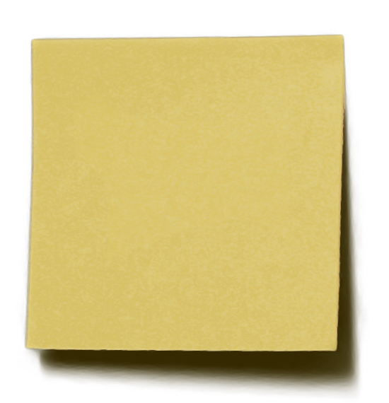 Yellow Post It Noteon Desk