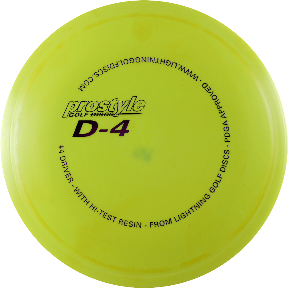 Yellow Prostyle Golf Disc D4