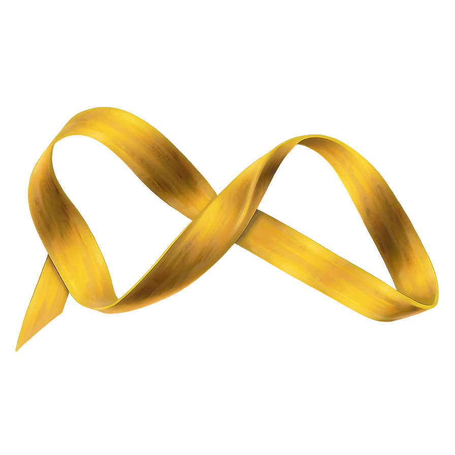 Yellow Ribbon Curl Png 06262024