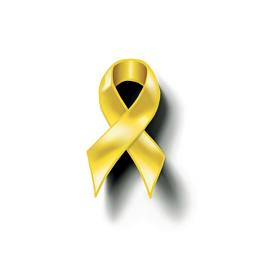 Yellow Ribbon For Memory Png 06262024