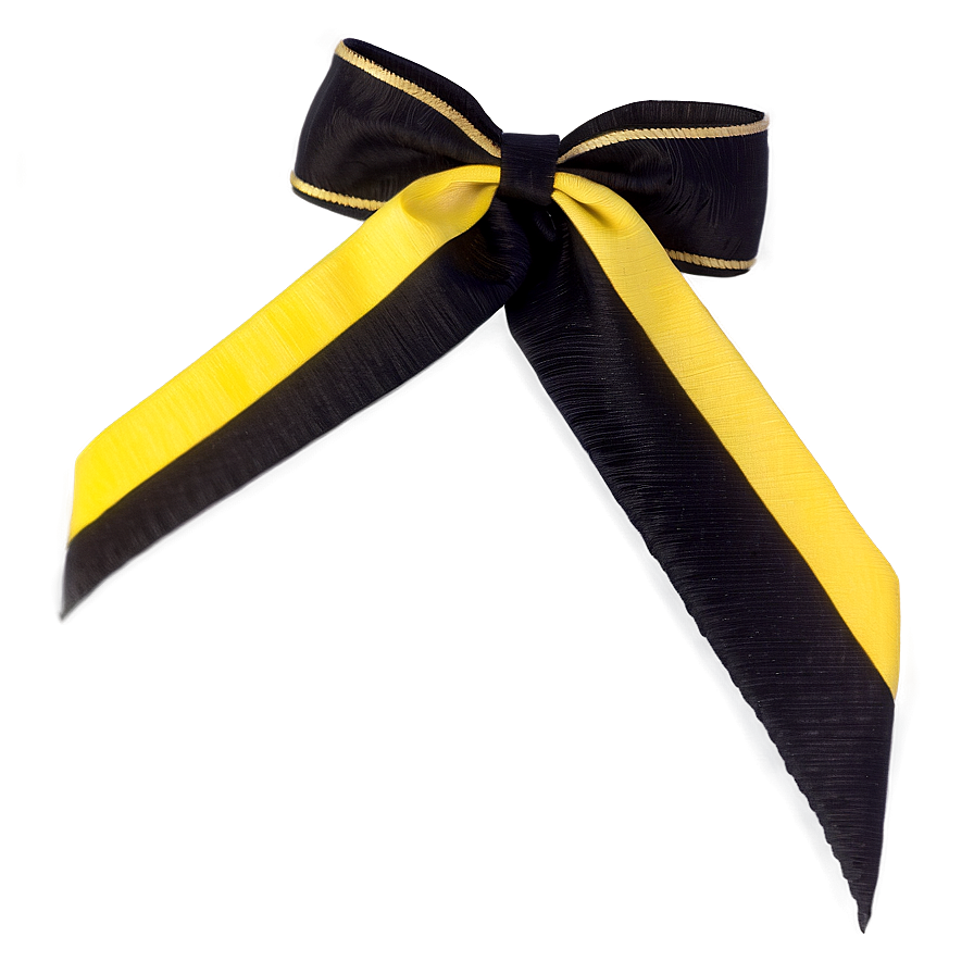 Yellow Ribbon On Black Png 06262024