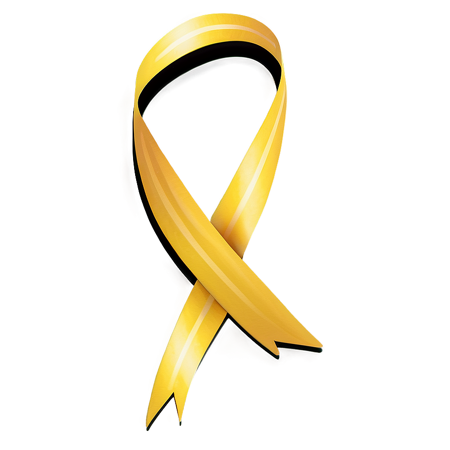 Yellow Ribbon On White Png 06262024