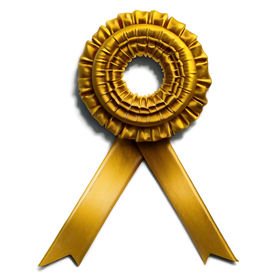 Yellow Ribbon Rosette Png Iuf48