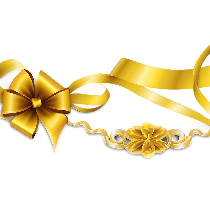 Yellow Ribbon Streamer Png Svk48