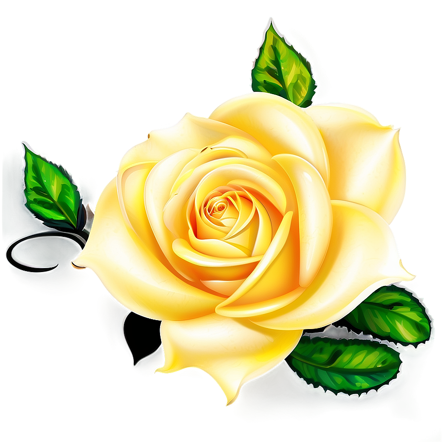 Yellow Rose Abstract Png Ngb