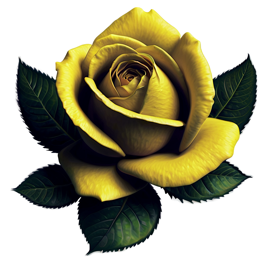 Yellow Rose Artwork Png 06252024