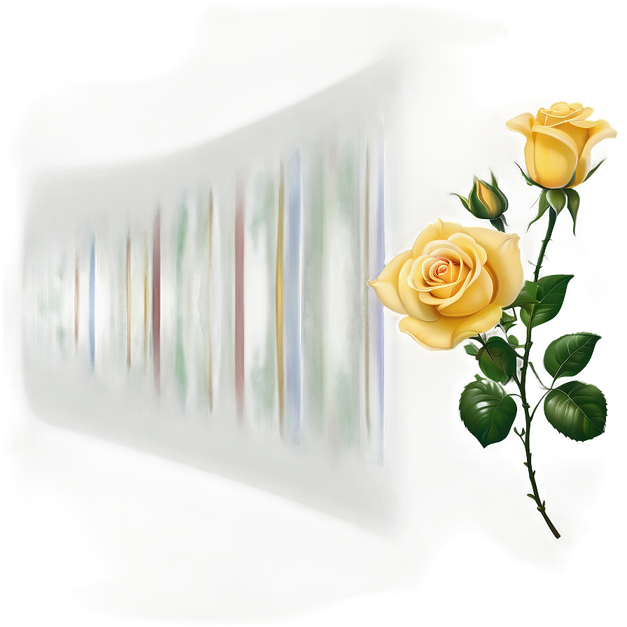 Yellow Rose Border Png Hod