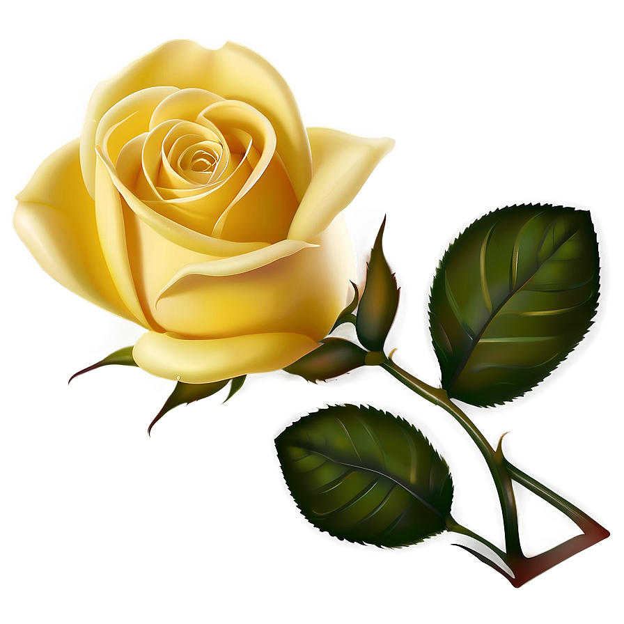 Yellow Rose Bud Png Pwu39