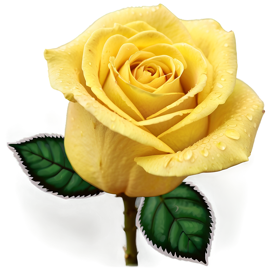 Yellow Rose Close-up Png 73