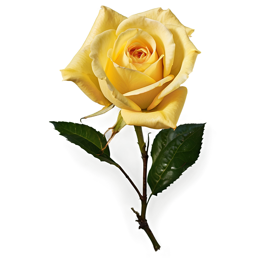 Yellow Rose Close-up Png Emw78