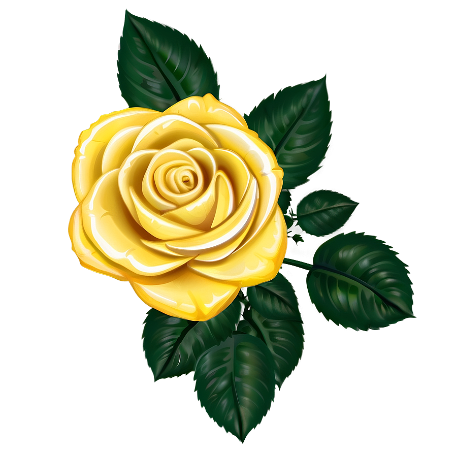 Yellow Rose Design Png 36