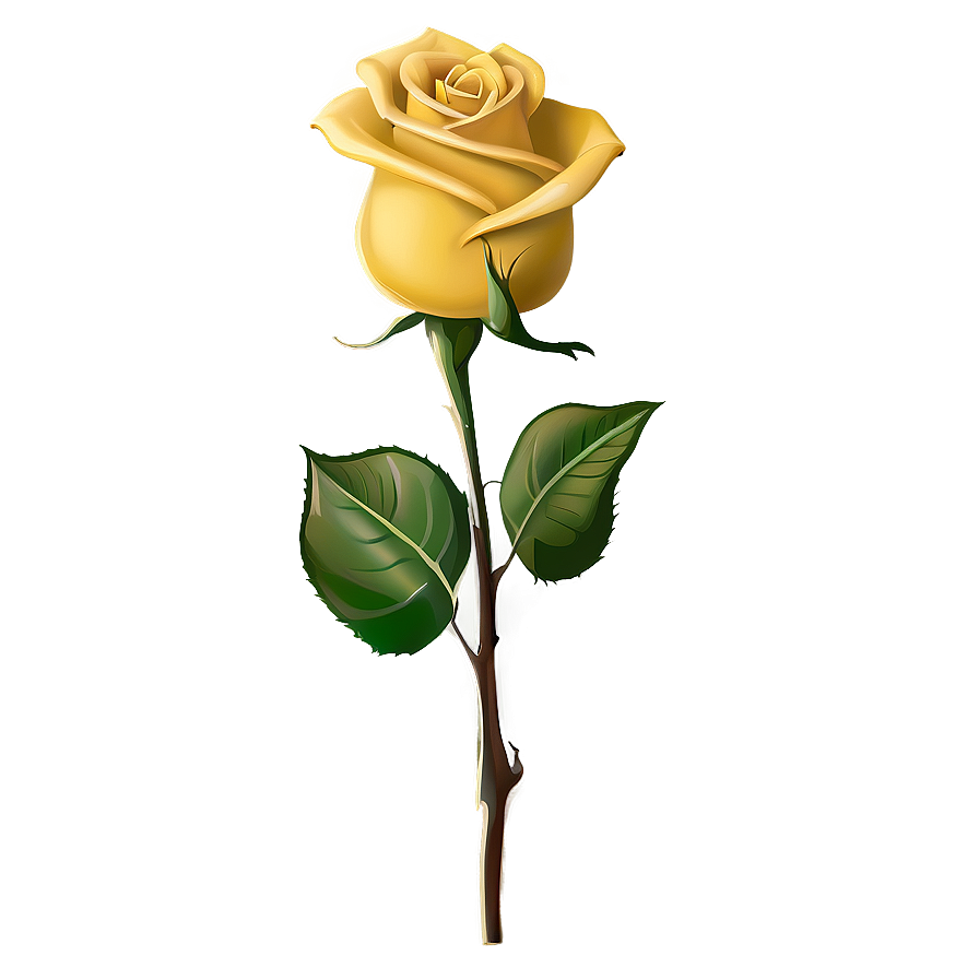 Yellow Rose Drawing Png 06252024